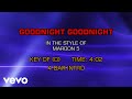 Maroon 5 - Goodnight Goodnight (Karaoke)