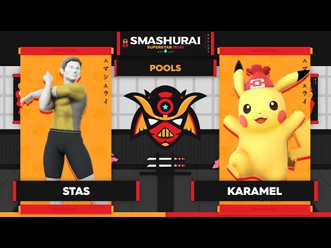 Smashurai: Superstar Dojo - Stas (Wii Fit Trainer) Vs. Karamel (Pikachu) Pools