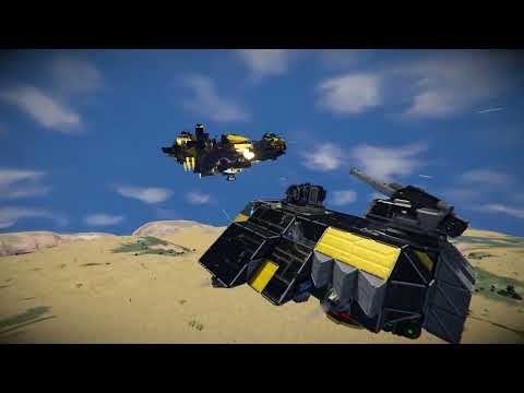Space Engineers Launching 24 Drones Vs Enemy ship (Atlas)