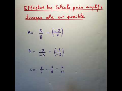 Perform calculations: adding and subtracting fractions - Fourth grade.