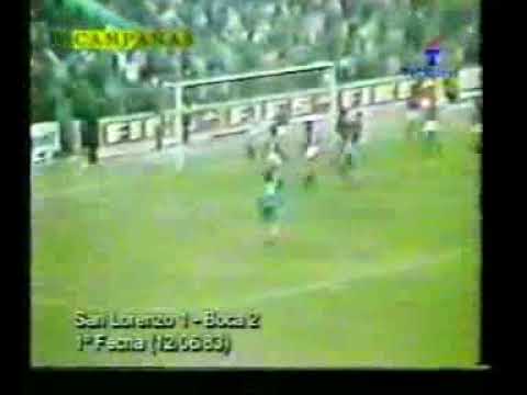 Gol de Dominguez a San Lorenzo (Boca 2-San Lorenzo 1 12-06-1983)