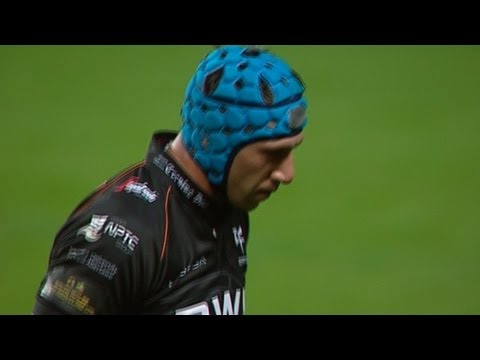 Tempers Flare as Tipuric gets yellow for tip tackle Ospreys v Edinburgh 21st Sept 2013