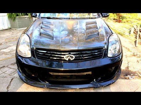 CARBON FIBER HOOD FOR MY BAGGED G35 !!!