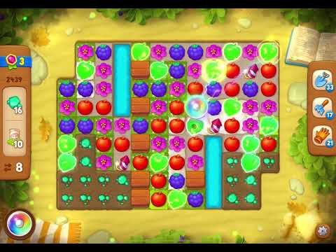 GardenScapes Level 2439 no boosters (18 moves)