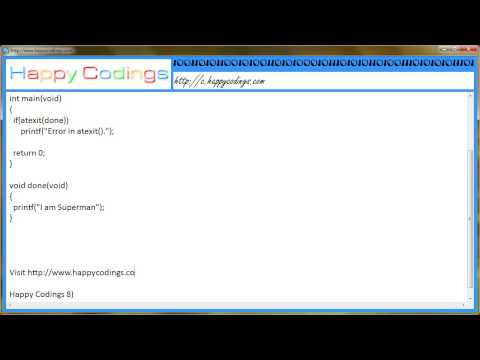 Assign Function Which Is Called When Exit C Code Example