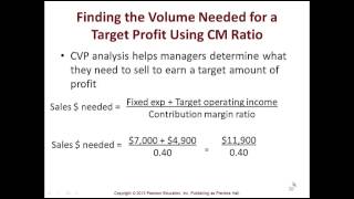 Acct 202 CH7 - Cost Volume Profit Analysis