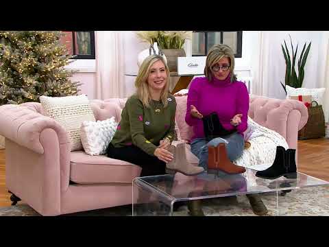 Clarks Collection Suede Ankle Boots - Maye Zip on QVC