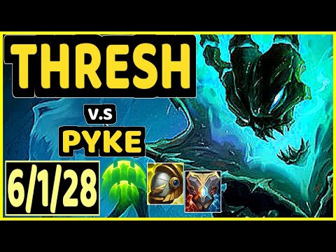 THRESH vs PYKE - 6/1/28 KDA BOTTOM SUPPORT GAMEPLAY - KR Ranked DIAMOND