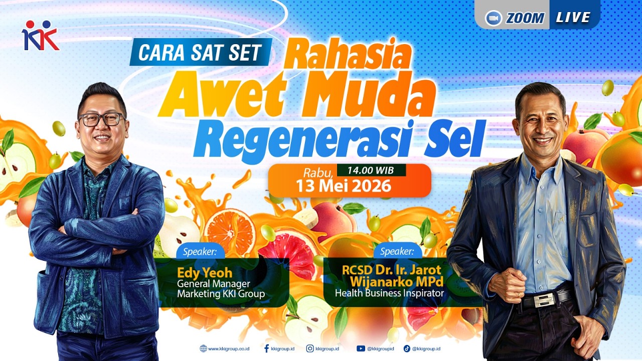 Cara Sat Set-Rahasia Awet Muda Regenerasi Sel bersama RCSD Dr. Ir. Jarot Wijanarko M.Pd