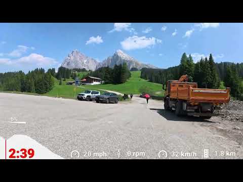 30 minute Indoor Cycling Fat Burning Workout South Tyrol Dolomites Italy Garmin 4K