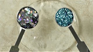 MIXING GLITTER INTO CLEAR SLIME - GLITTER AND CLEAR SLIME MIXING - SATISFYING SLIME VIDEO