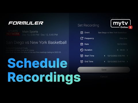 Schedule Recordings