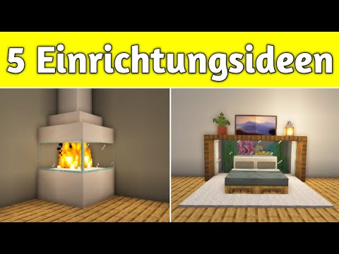 5 cool interior design ideas for your house | Minecraft tutorial