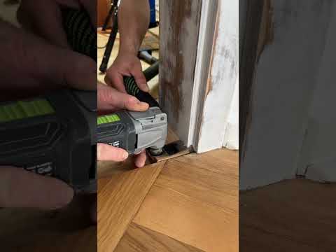 Türzarge kürzen schneiden/ Übergang Tür Parkett entfernen /Parkett bei Übergang verlegen/ Türzarge