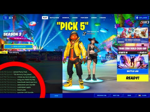 Pick 5 Items & I'll Buy Them For You (Fortnite Item Shop)