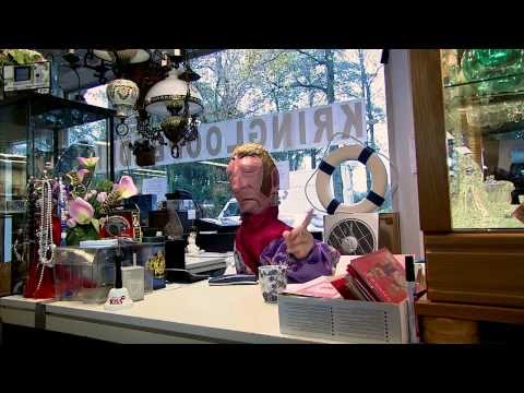 Ferry and Fred work at the Reusel Thrift Store. "The Stuff Boss."