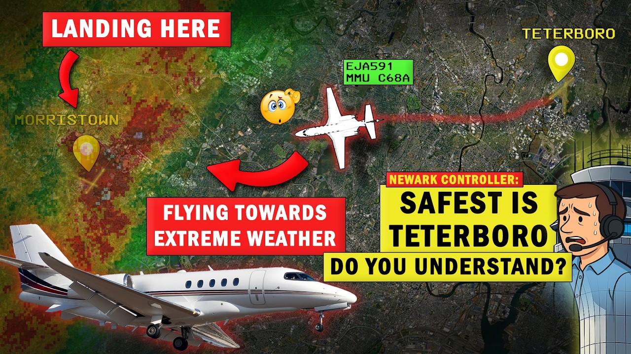 Controller SAVES These Netjets Pilots' Day | "Hazardous" Weather Ahead!