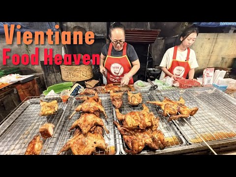 The place to be when you're hungry / The popular food market in Vientiane 