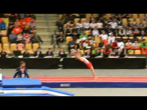 DEN Rasmus Steffensen 1st pass Prelims 15 16 Mens Tumbling 2015 World Age Group Competition Denmark