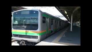 preview picture of video 'JR東日本 大船駅 列車往来　The Ofuna station in Japan.'