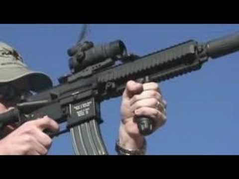 HK-416 slow motion with AAC silencer
