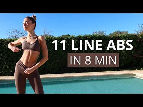 8 Minuten 11-Linien-Bauchmuskeltraining für einen flachen Bauch zu Hause (Tone & Burn)