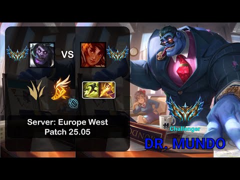 Dr. Mundo Jungle vs Taliyah - EUW Challenger - Patch 25.05