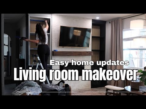 Living room makeover ! PAINTING THE BUILT-INS. Home updates on a budget! 