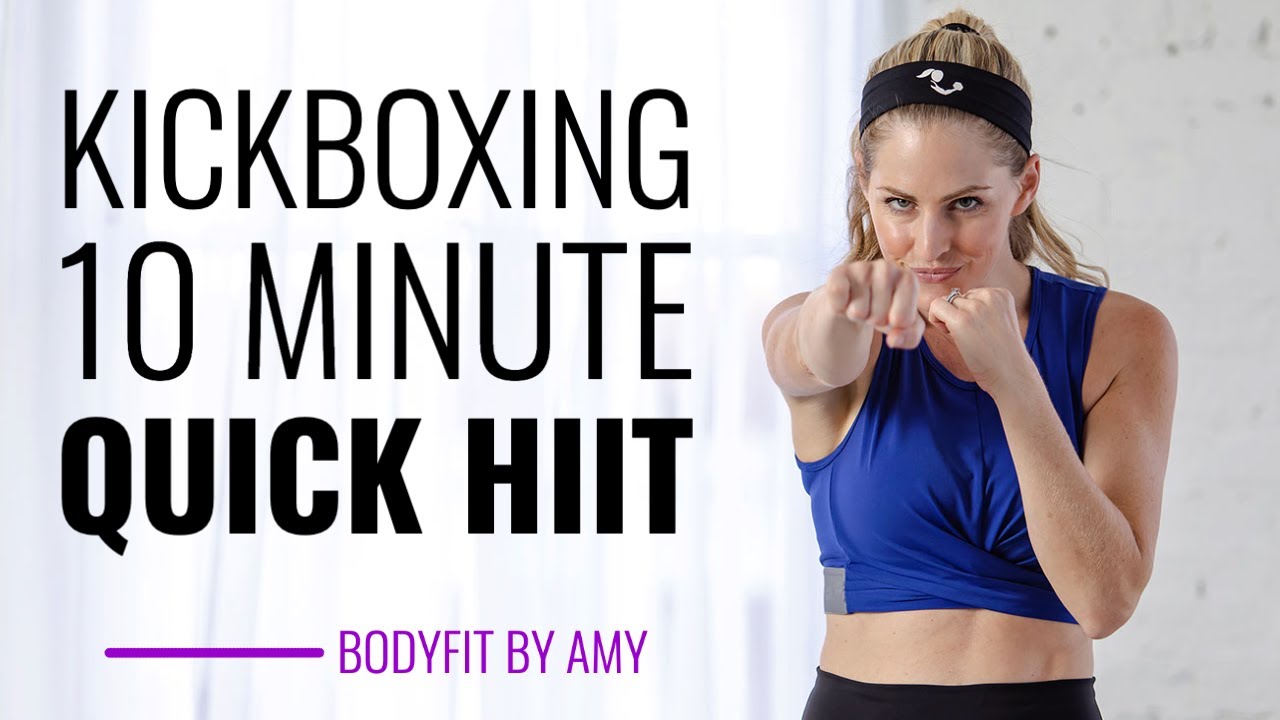 10 Minute Kickboxing Quick HIIT Workout: No equipment home cardiokickboxing - YouTube