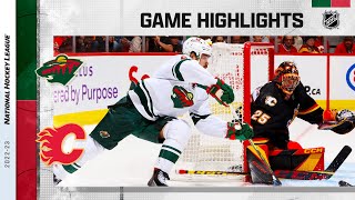 Wild @ Flames 3/4 | NHL Highlights 2023