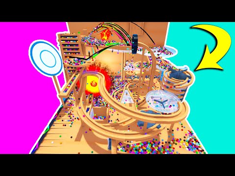 I Went CHAOS MODE on this MARBLE RUN and BROKE the SOUND - Marble World