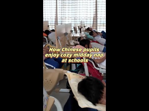How pupils in China's Shenzhen enjoy cozy midday nap at schools