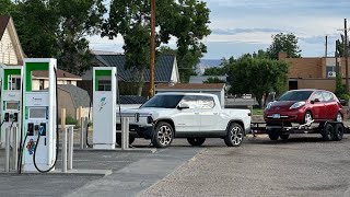 EV Towing From Colorado To California On A Time Crunch! Over 1,000 Miles Straight Through w/ Rivian