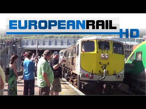 Irish Rail 071 loco 073 + 071 arrive at Cork light engine