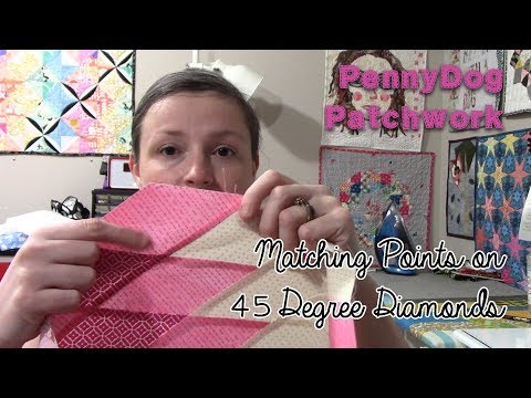 How I match points on 45 Degree Diamonds - for lone star quilts, etc!
