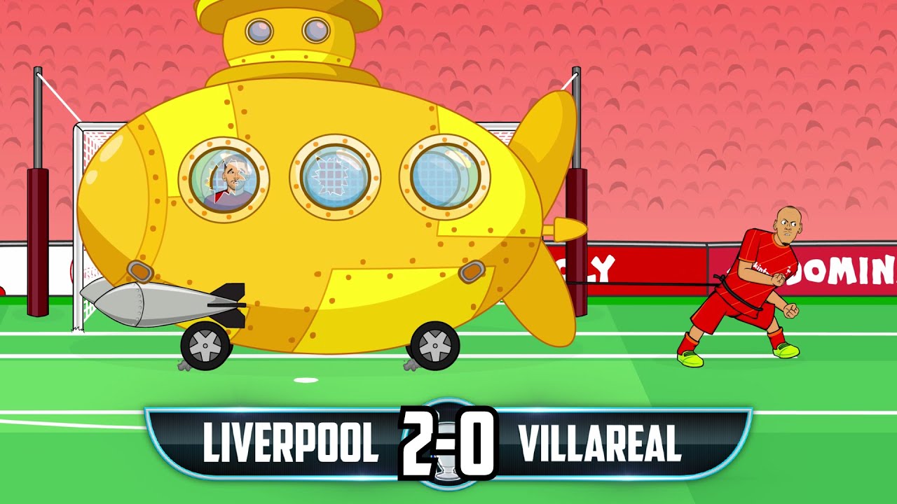 Liverpool vs Villareal: the cartoon! (2-0 Mane Henderson Goals Highlights Champions League 2022)