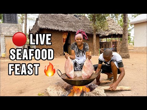 🔥LIVE🔴 ASMR Market Day Cooking Red Snapper 🐟 Organic Village Dinner with Ugali ❤️