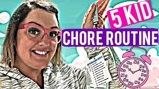 Chore Routine for 5 kids + Behavior system || Sabthefoodaddict