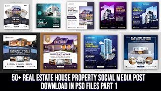 50+ Real Estate House Property Social Media Post Photoshop Tutorial Part 1