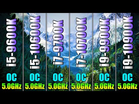 i5 9600K @OC vs i5 10600K @OC vs i7 9700K @OC vs i7 10700K @OC vs i9 9900K @OC vs i9 10900K @OC