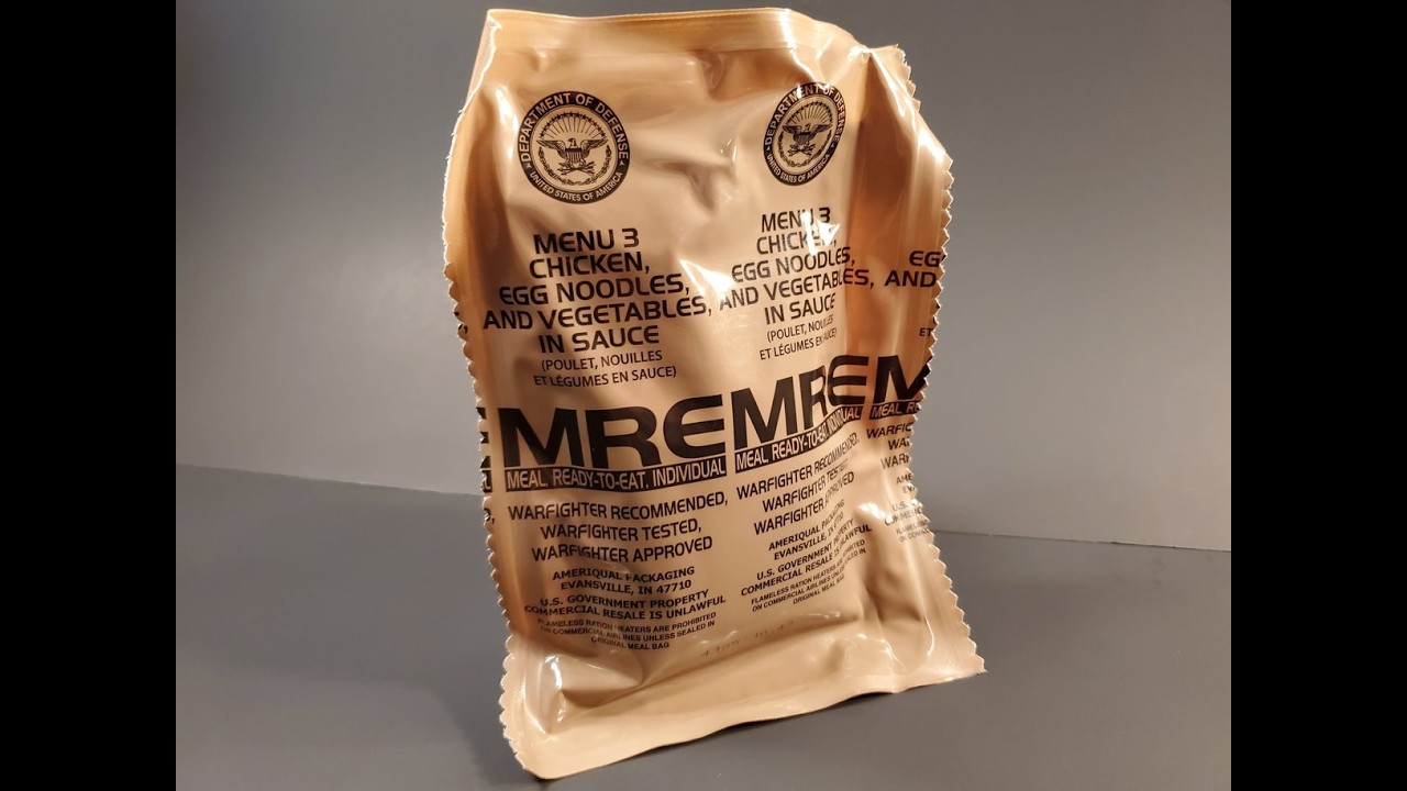 2024 US MRE Chicken with Noodles Review Meal Ready to Eat Military Food Taste Testing