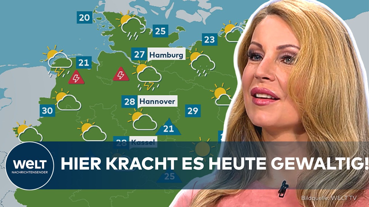 WETTERCHAOS: Nach extremer Hitze rollen jetzt Gewitter und heftige Unwetter durch Deutschland!