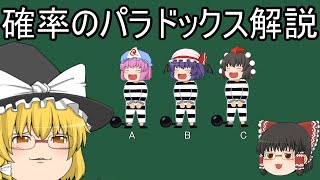 『ゆっくり解説』ゆっくりが確率のパラドックスについて解説！！前編(3囚人問題)