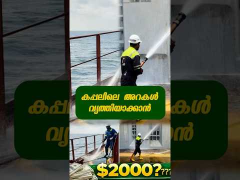 കപ്പലിലെ അറകൾ വൃത്തിയാക്കുന്ന ഒരു കാഴ്ച! Ship's cargo hold cleaning.