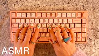 ASMR Clacky Mechanical Keyboard 🌸 KiiBoom (🎧 soft spoken/whisper, clicking keys, reading)