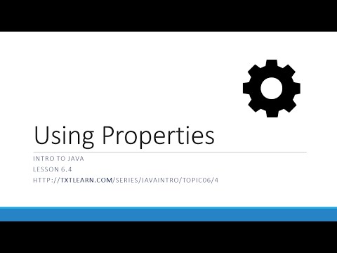 Using Properties In Java 6 4