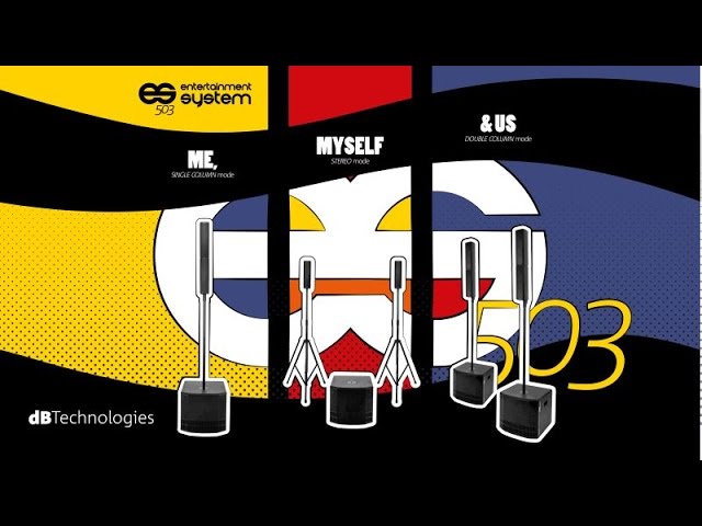 مكبر صوت 1000 وات 12 بوصة للسفلي DB ES503 - نظام سماعات عمودي احترافي بقدرة 121 ديسيبل