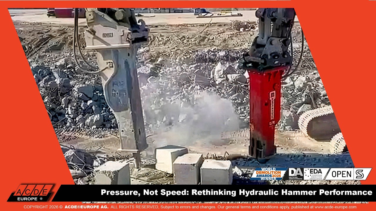 Pressure Over Speed: BLTB-200-5-W vs Reinforced Concrete | Hyundai HX520 & Liebherr R974