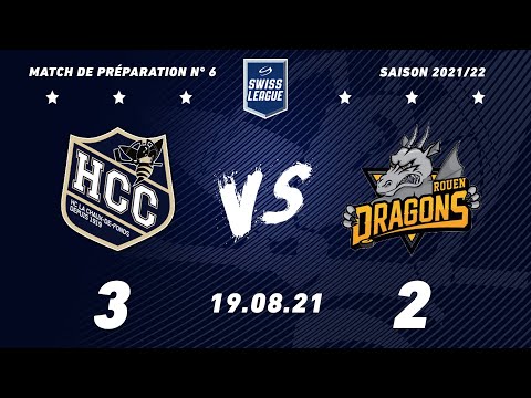 19.08.2021 HC La Chaux-de-Fonds - Dragons de Rouen (FRA) (3-2)