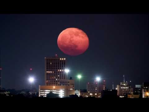 6/21/2016 Four Moonlight Towers and a Full Moonrise, Austin, TX